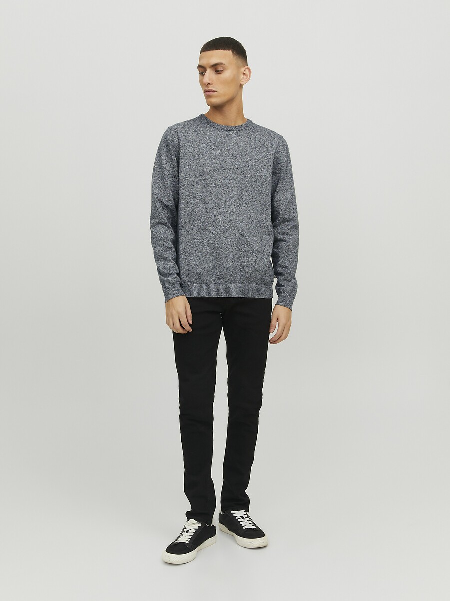 JACK & JONES<br>Suéter em malha fina com gola redonda