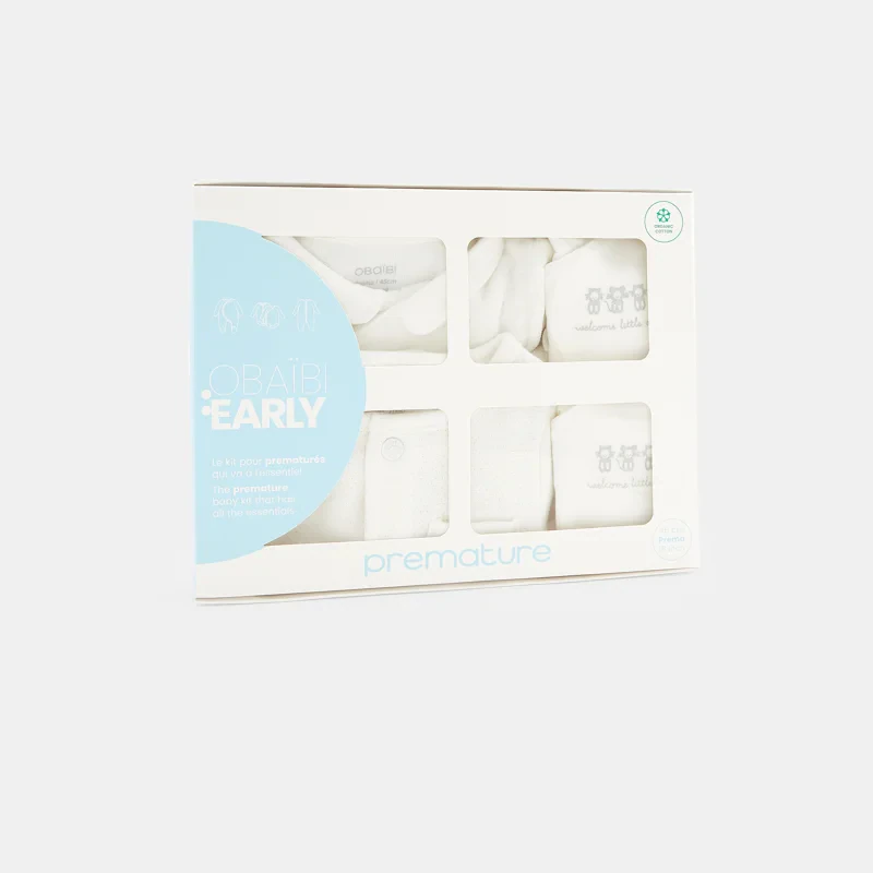 Kit prématuré blanc naissance Blanc