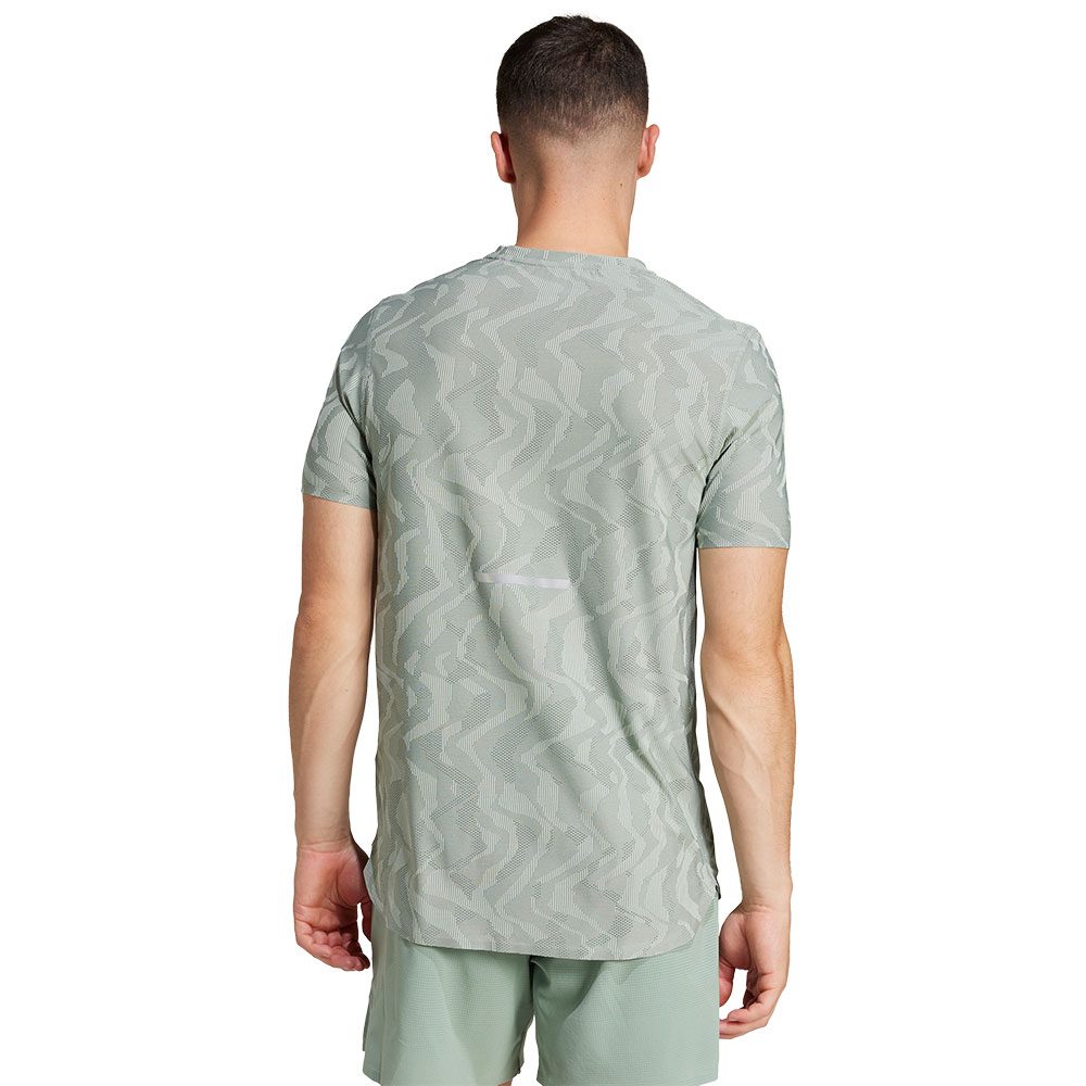 adidas Ultimate Running Engineered CLIMACOOL+ T-Shirt Herren silber grün