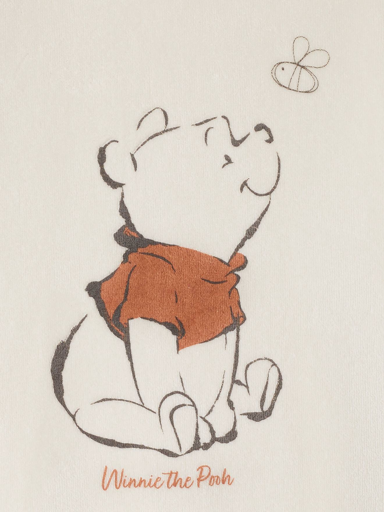 Macacão de veludo DS® Winnie the Pooh para bebê menino, cor baunilha.