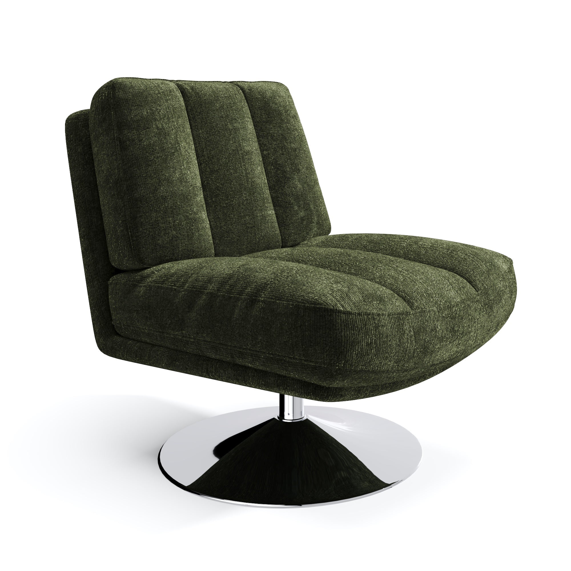 Fauteuil TIMELESS Fluweel met structuur Kaki groen