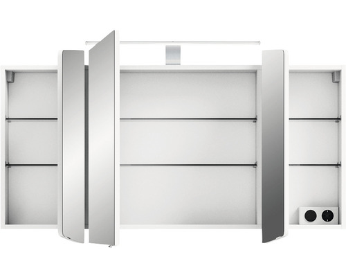 Cassca Sprint spiegelkast 120 x 17 x 72,3 cm wit 3-deurs LED IP 20