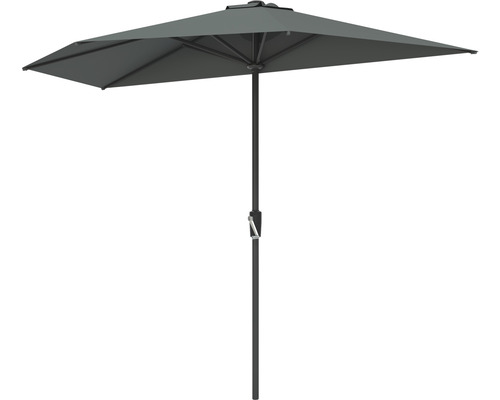Soluna balkonparasol, Bordeaux Ø 270 cm, halfrond, donkergrijs