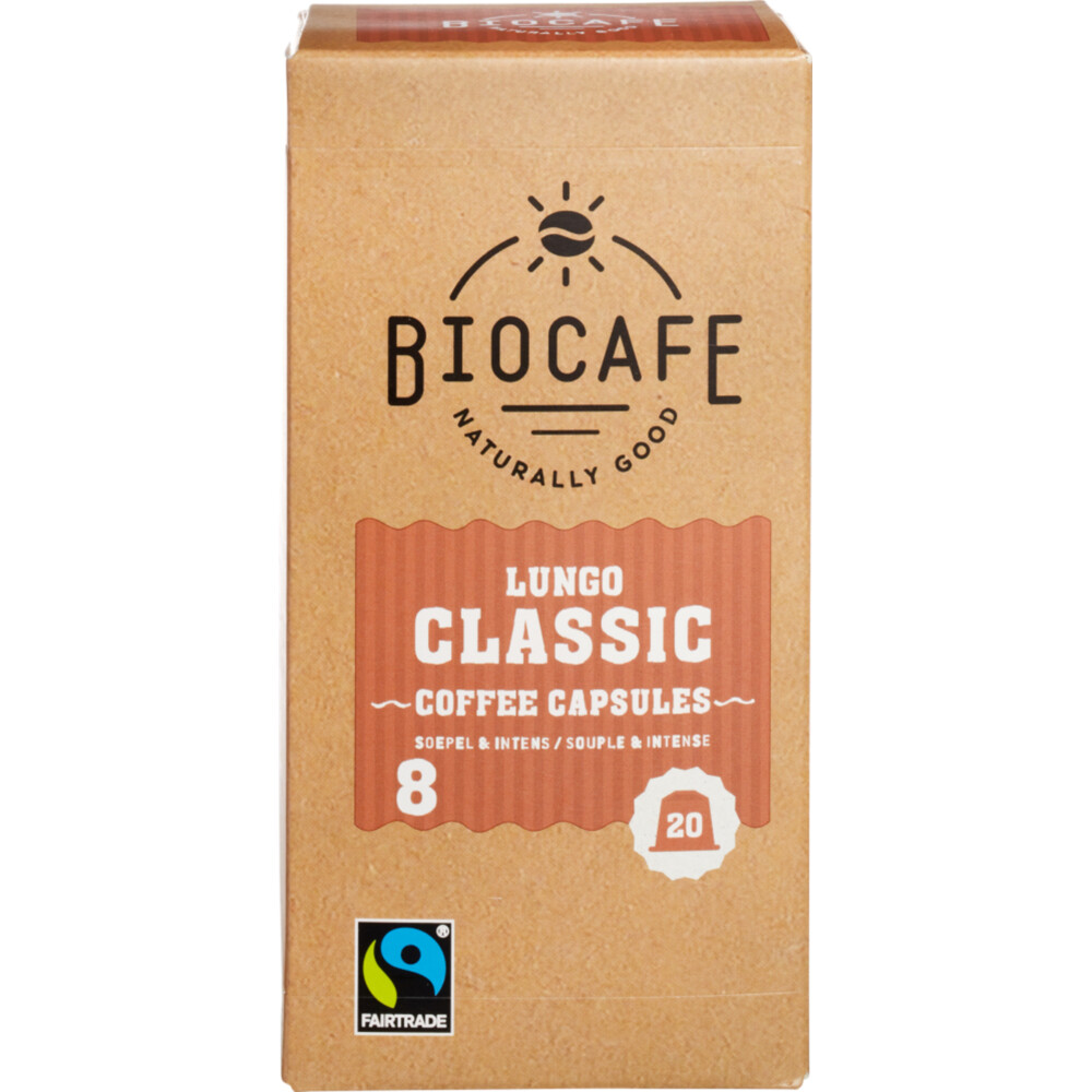 Biocafe Koffiecups Lungo100 gr