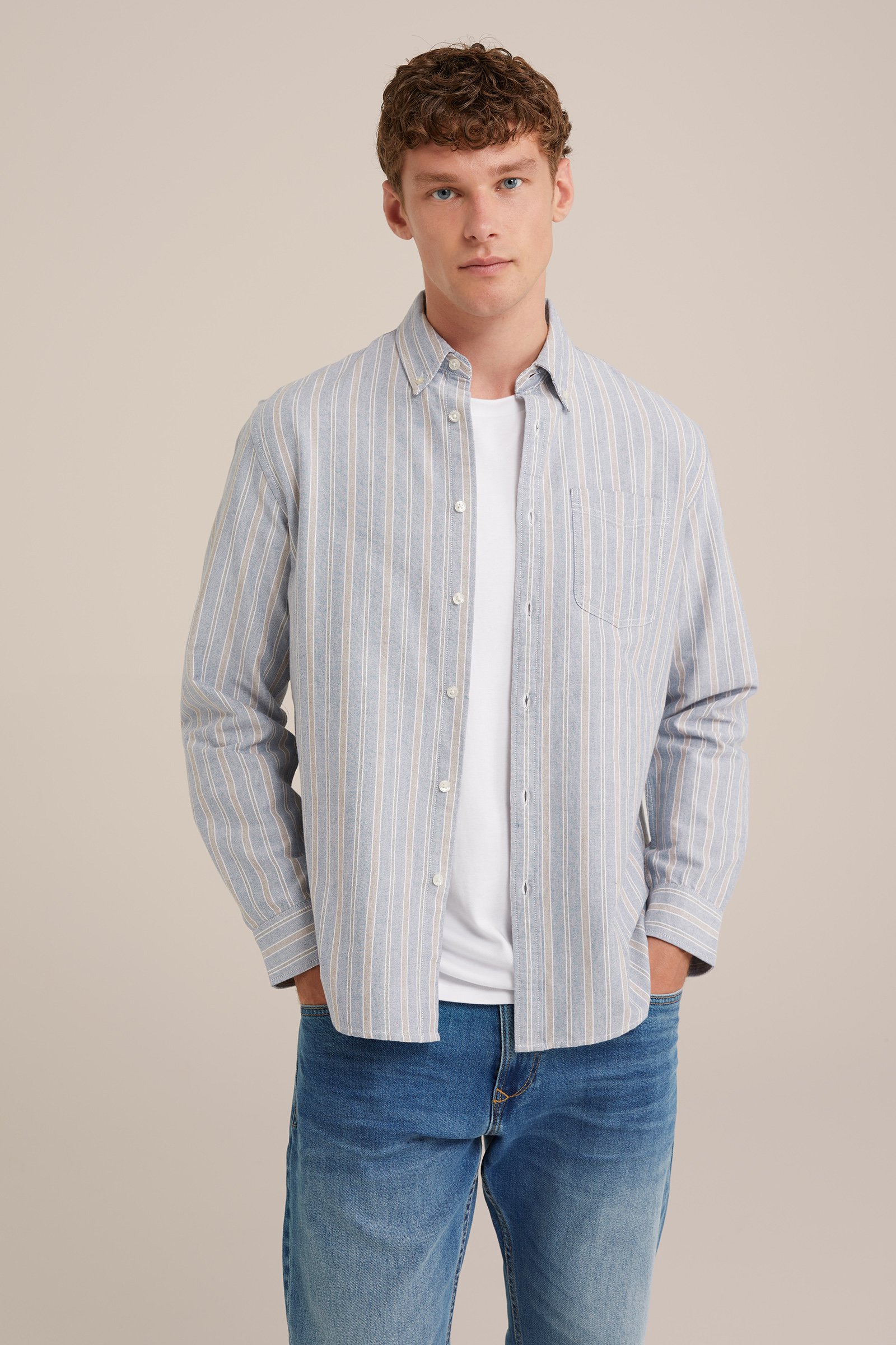 oxford overhemd Blue Ridge Lichtblauw
