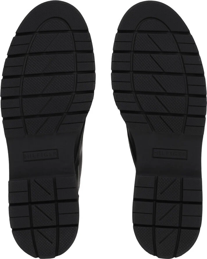 Tommy Hilfiger CLEATED LACE-UP LTHR MIX MONO TL Black