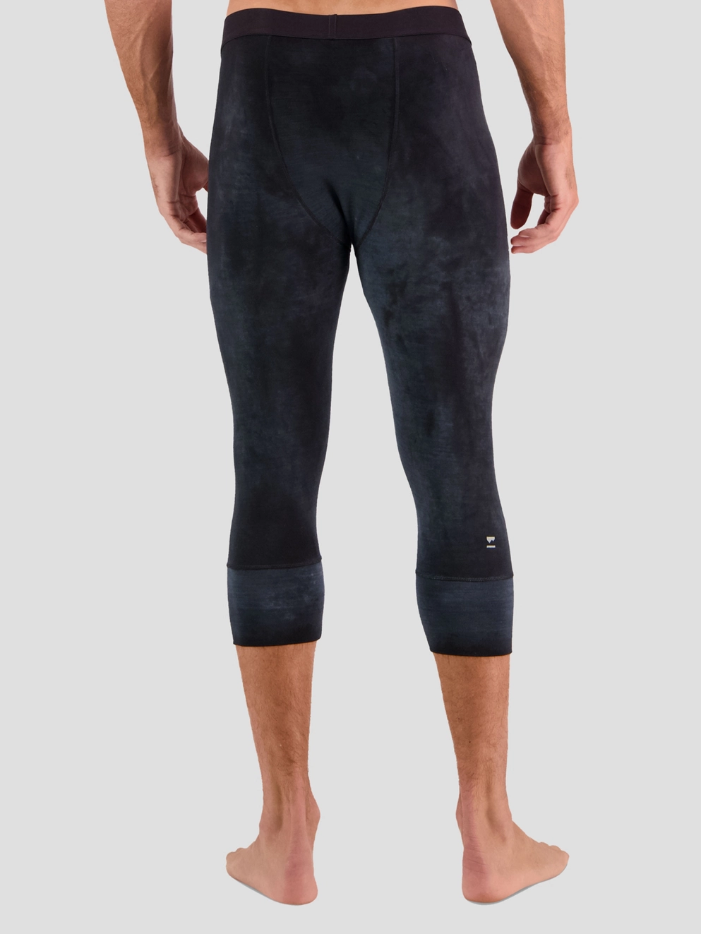 Mons Royale Merino Cascade Flex 200 3/4 Base Layer Botto black acid wash