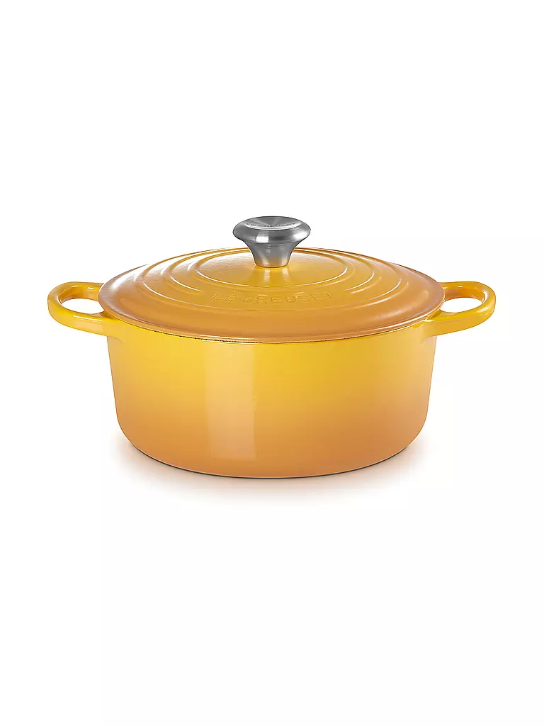 LE CREUSET Bräter rund SIGNATURE 24cm Nectar gelb