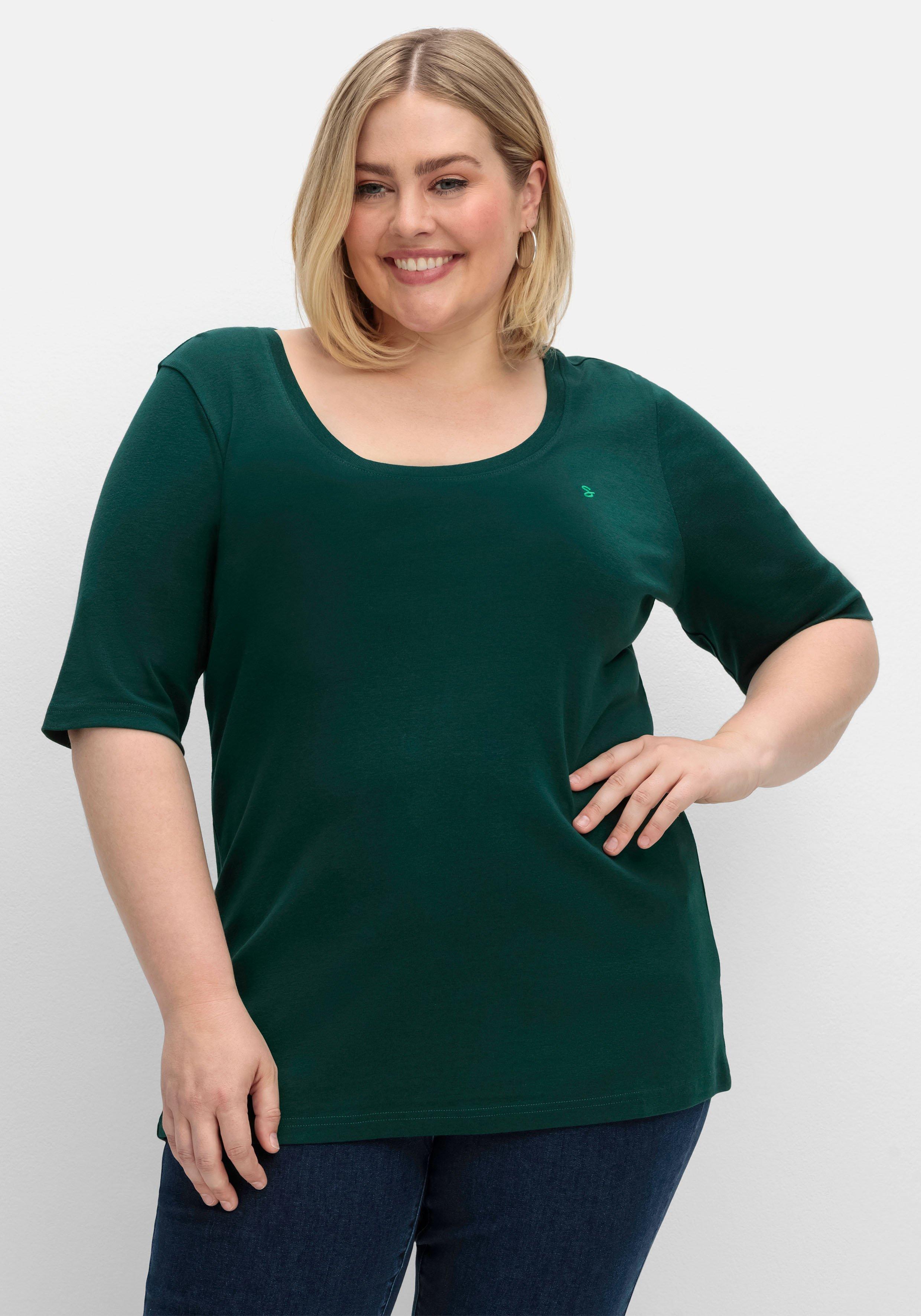 T-Shirt mit verlängertem Halbarm