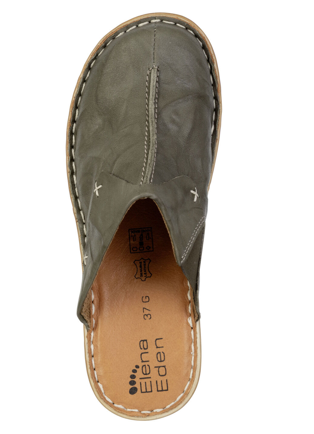 ELENA EDEN, klassische Damen-Clogs, Weite G, mit Gummizug