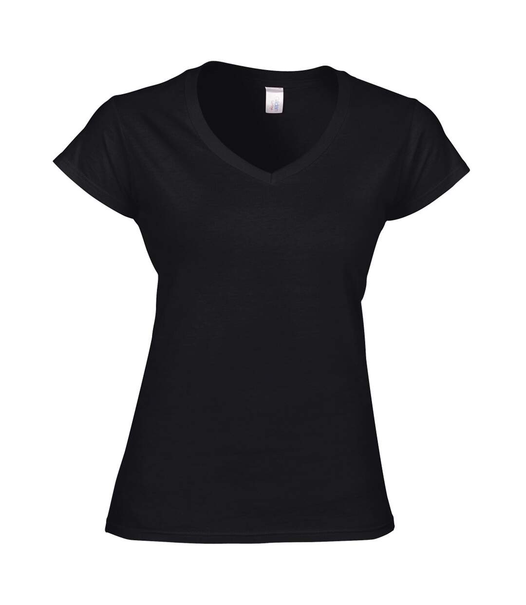 Gildan - T-shirt à manches courtes et col en V - Femme (Noir) - UTBC491