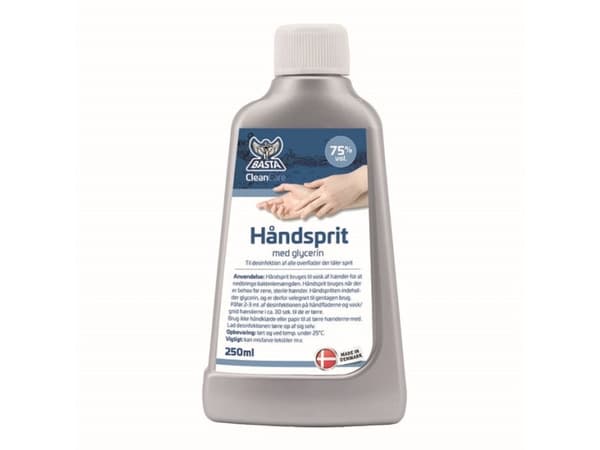 Basta håndsprit 250ml 75% med glycerin