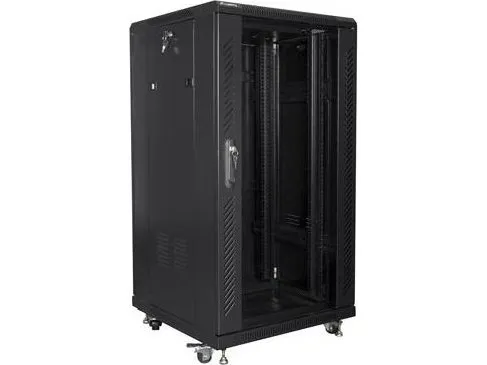 Lanberg - Rack kabinet - sort, RAL 9004 - 22U - 19