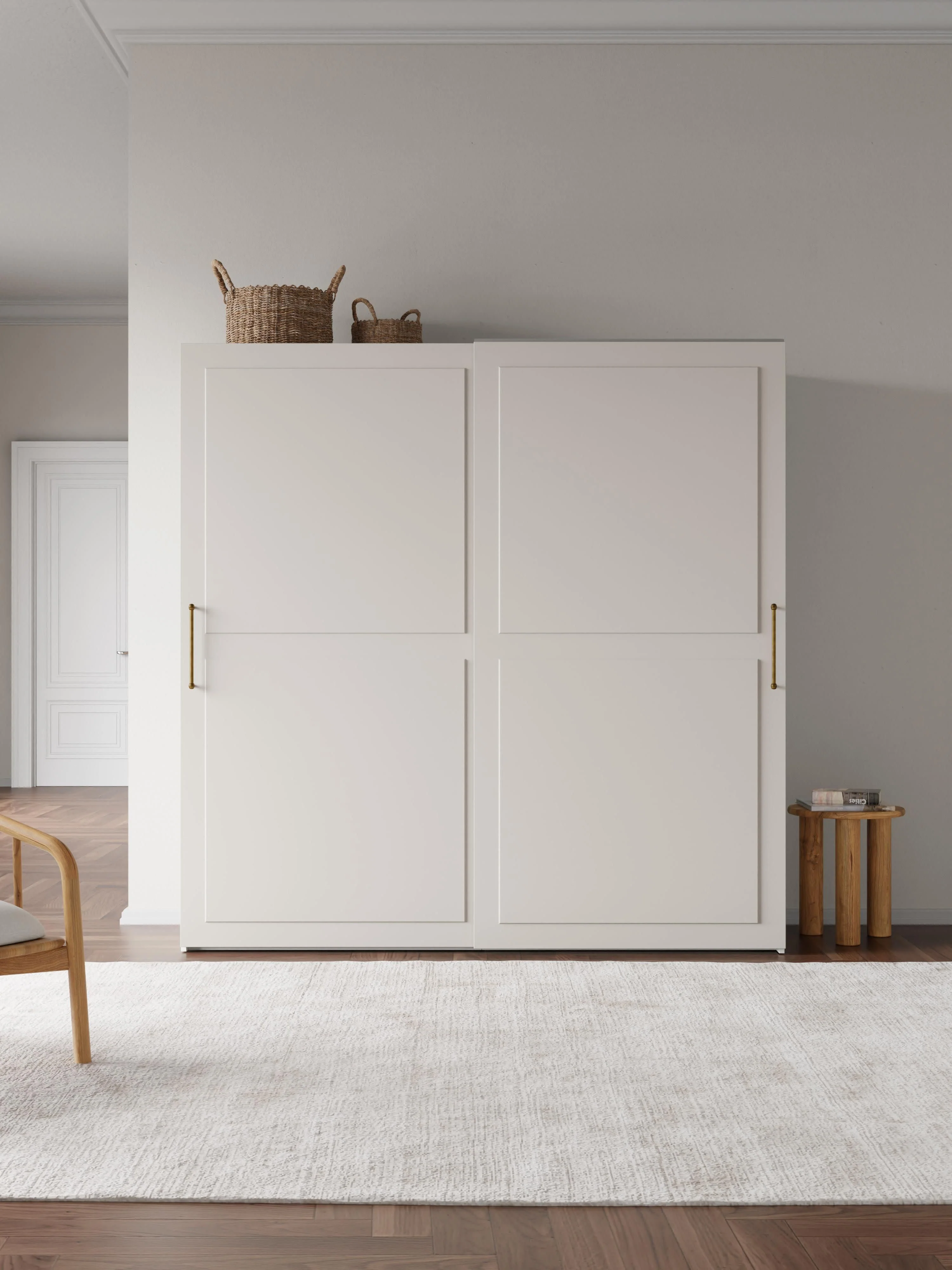 Modulaire schuifdeurkast Charlotte, 200 cm breed, in verschillende formaten