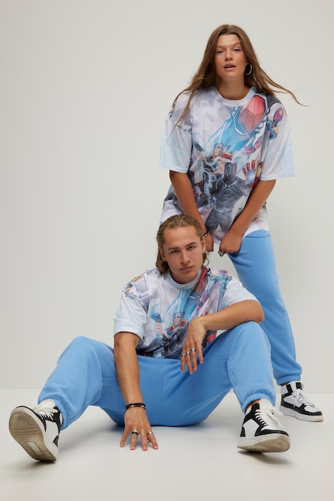 Marvel T-Shirt, Rundhals, Oversized, Unisex, Print