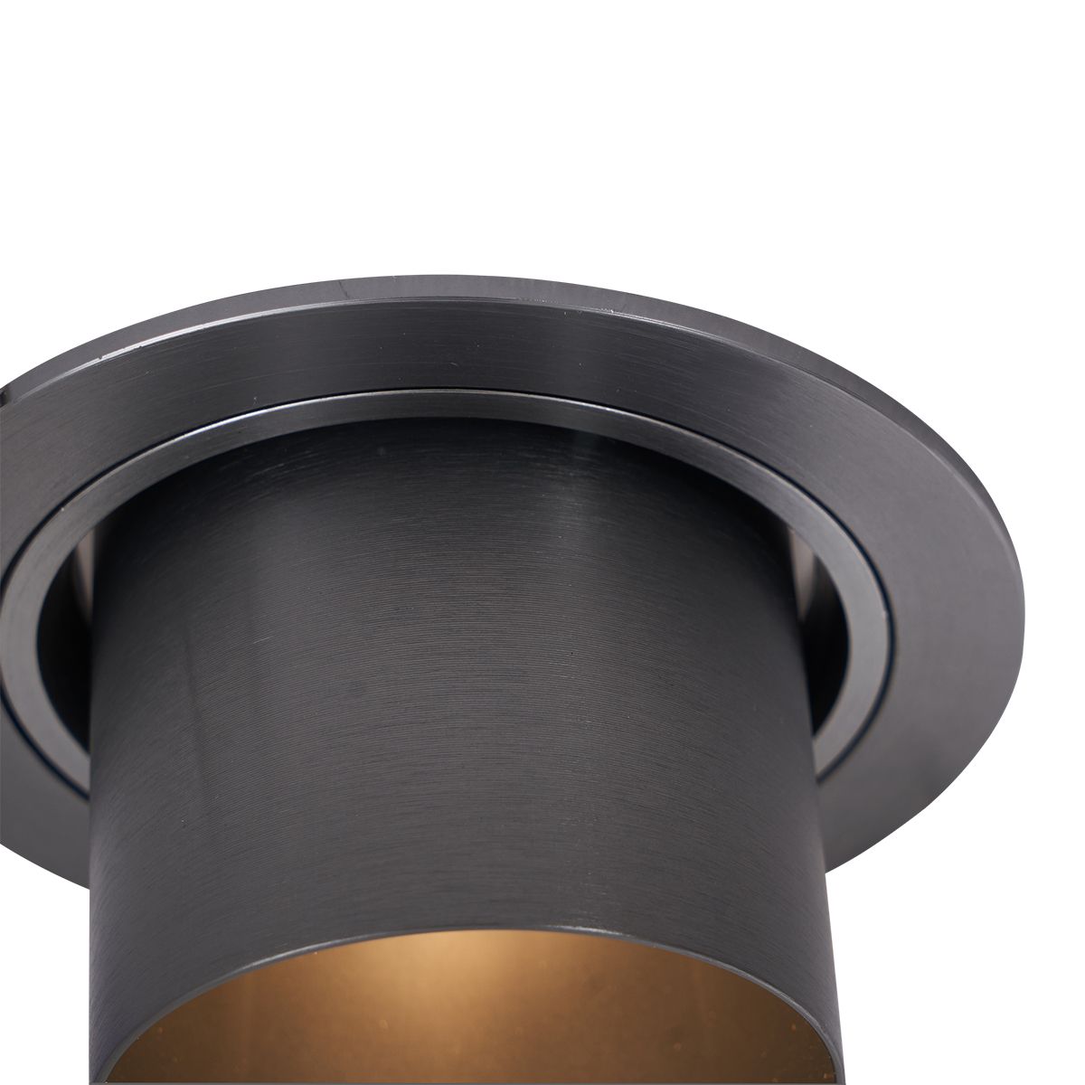 Moderne inbouwspot gunmetal GU10 50mm rond kantelbaar - Installa