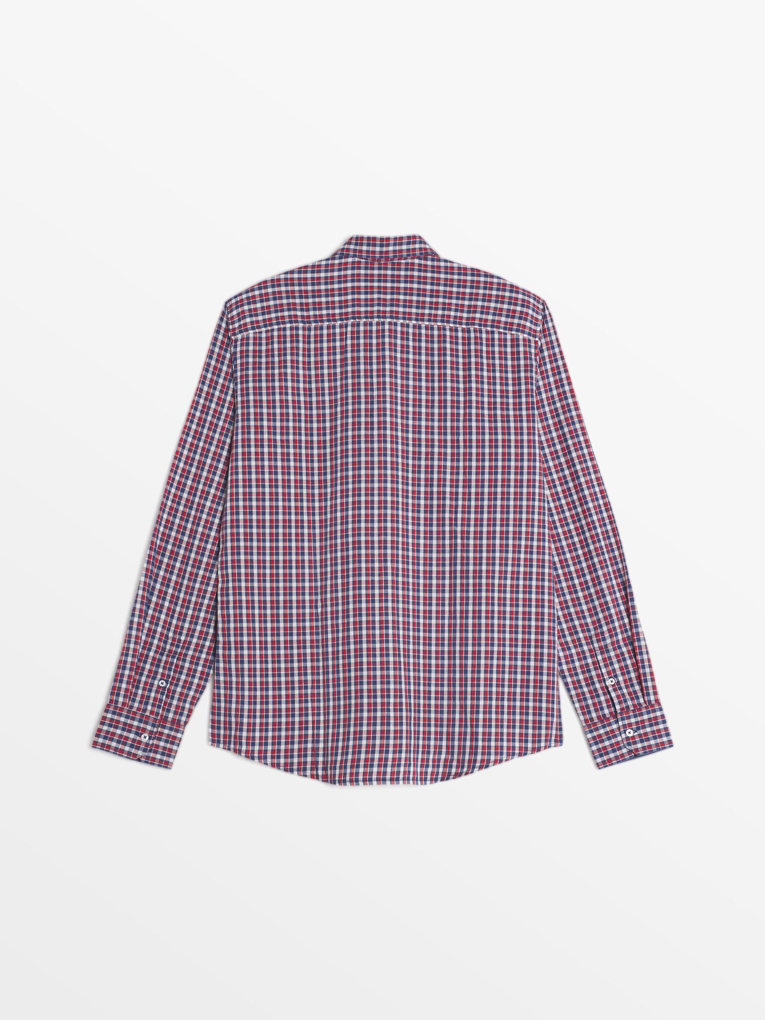 Chemise Homme Petits Carreaux Rouge et Bleu