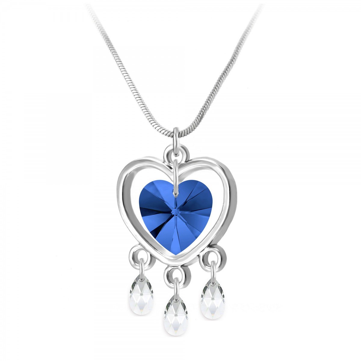 Collier coeur SC Crystal orné de Cristaux scintillants