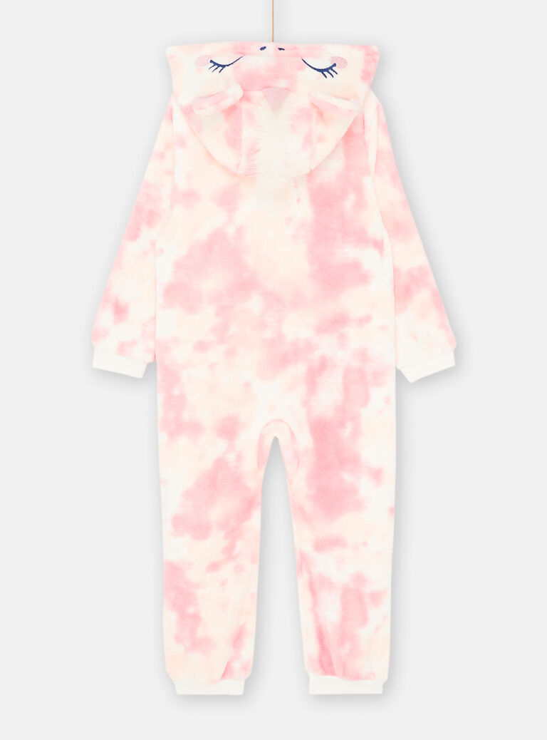 Surpyjama tie and dye rose et blanc