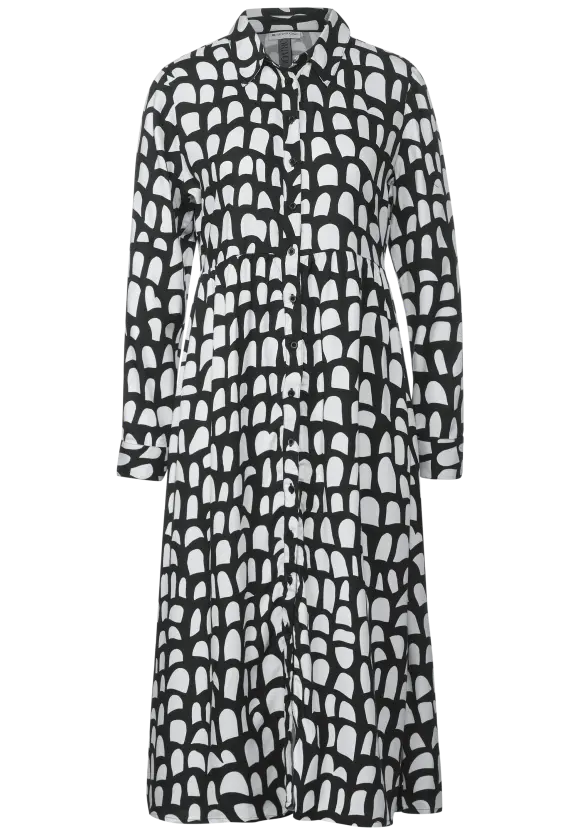 Damenkleid mit Print - Black