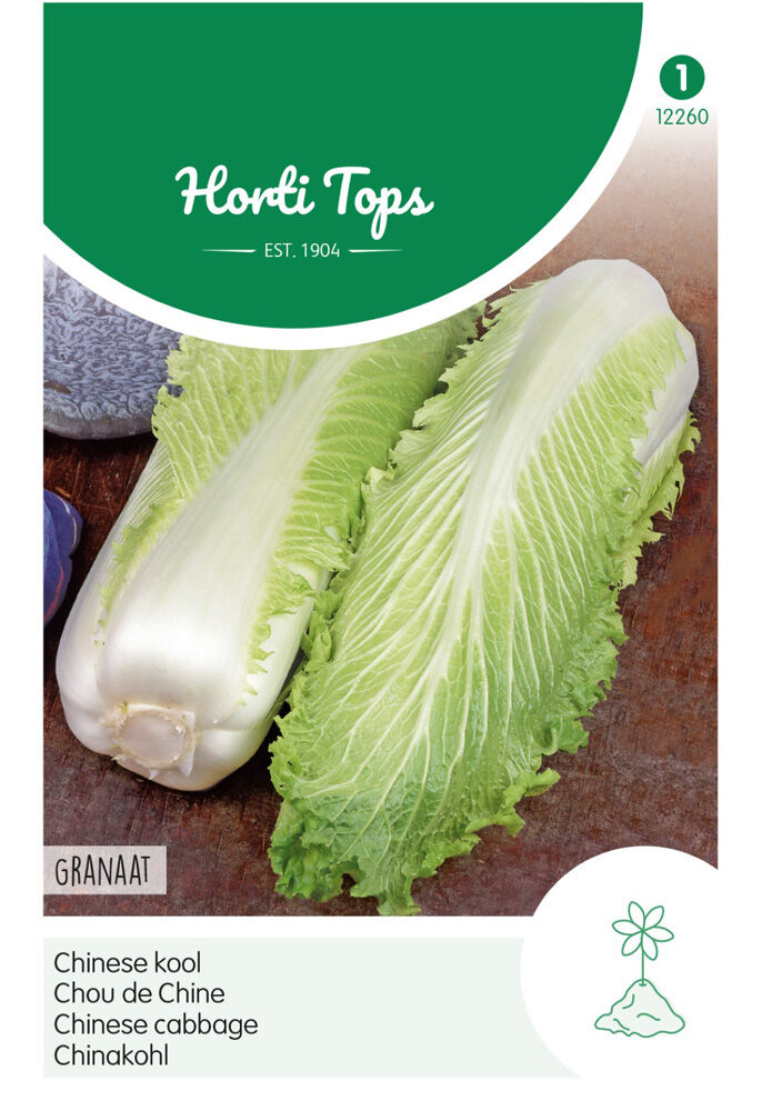 Hortitops Chinese kool Brassica pekinensis Granaat, Zelfsluitend - Groentezaden