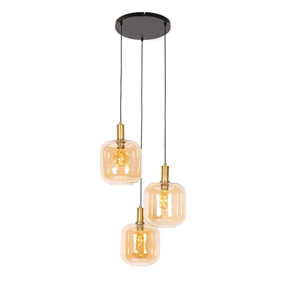 Qazqa hanglampen zuzanna oranje e27