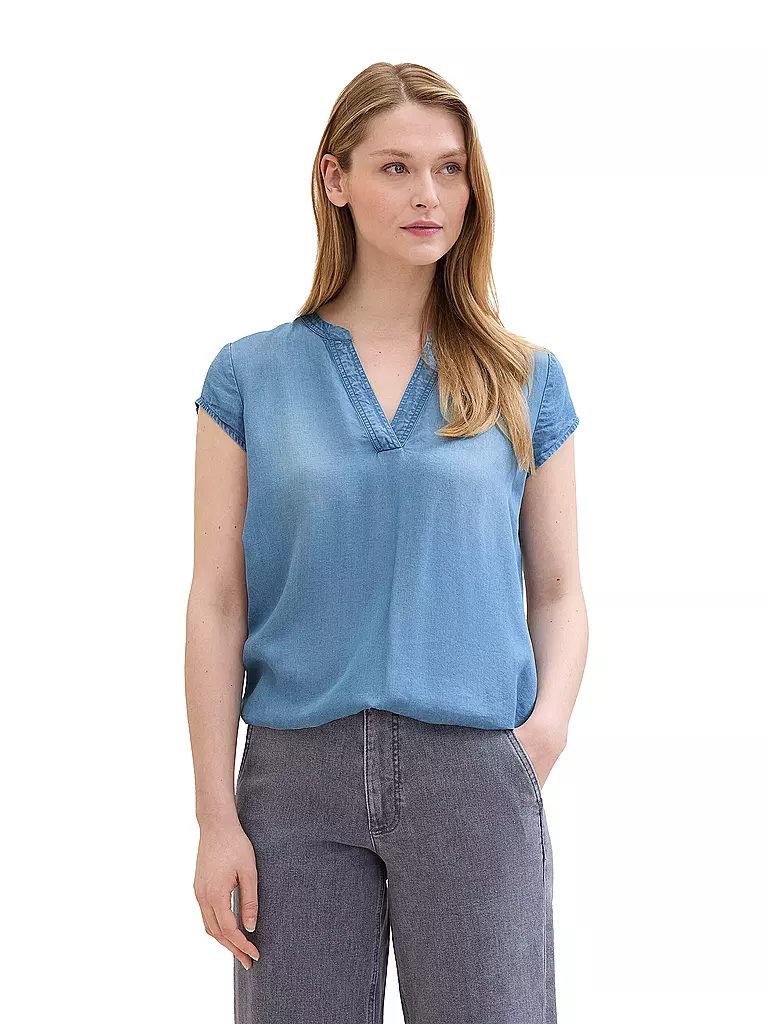 TOM TAILOR Jeansbluse  blau