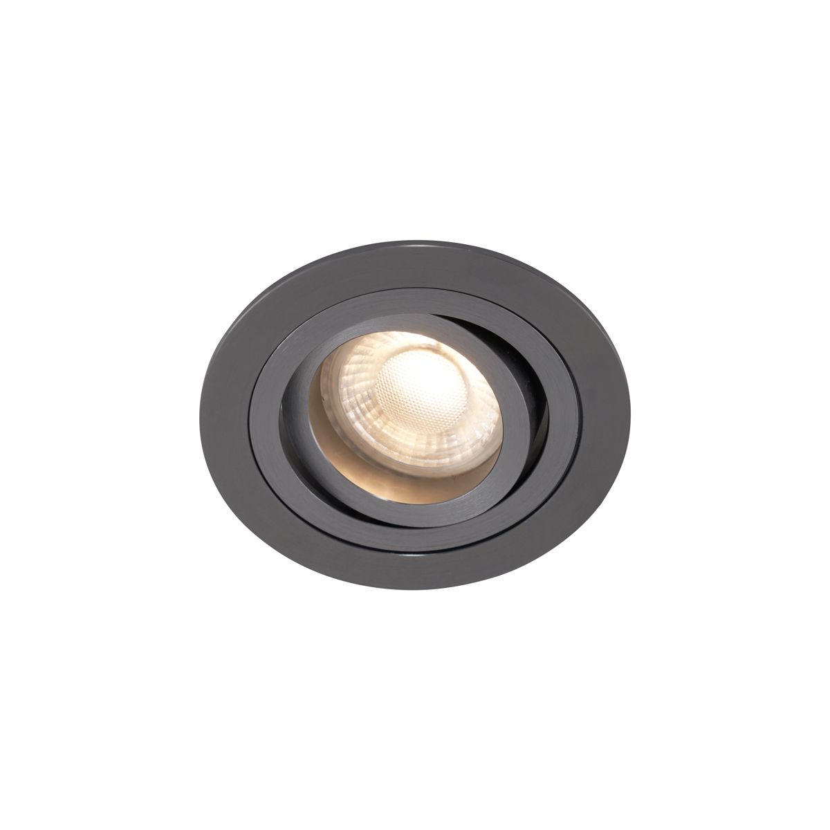 Moderne inbouwspot gunmetal GU10 50mm rond kantelbaar - Rondoo