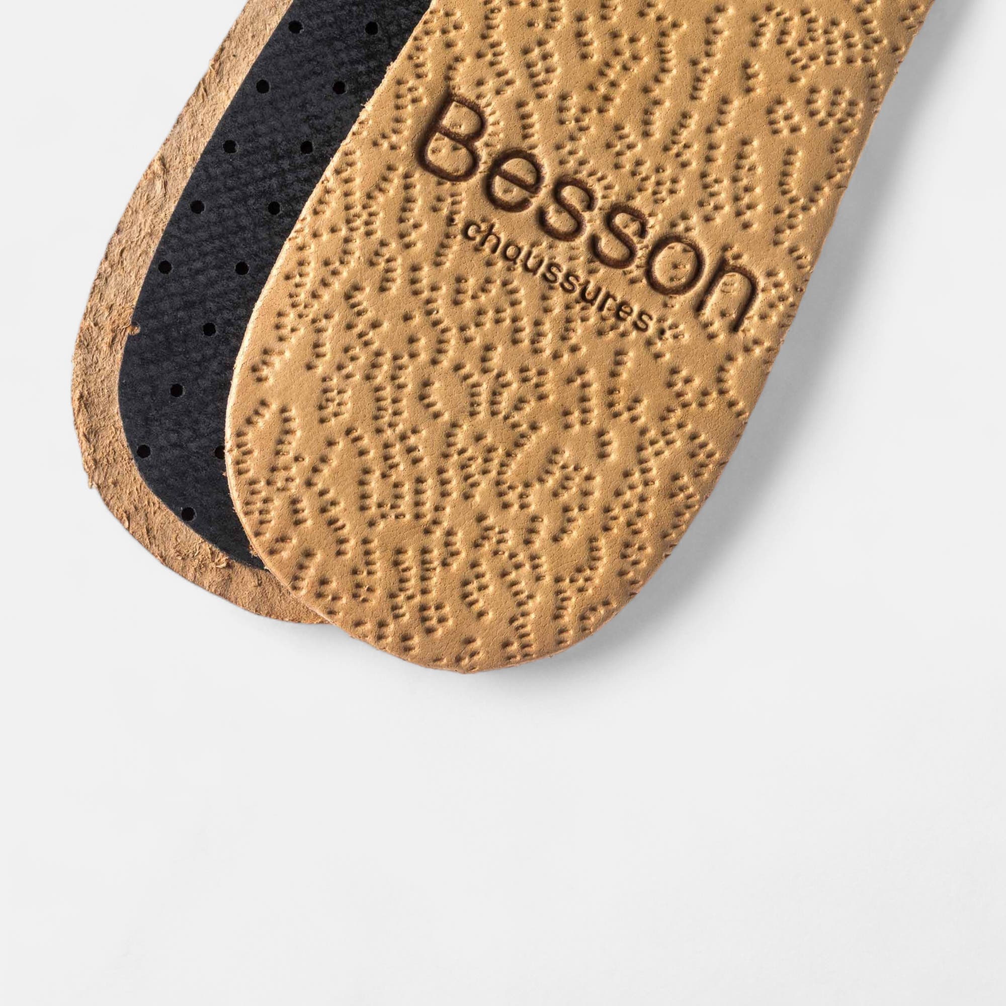 Semelles  cuir charbon 25 26 sans coloris