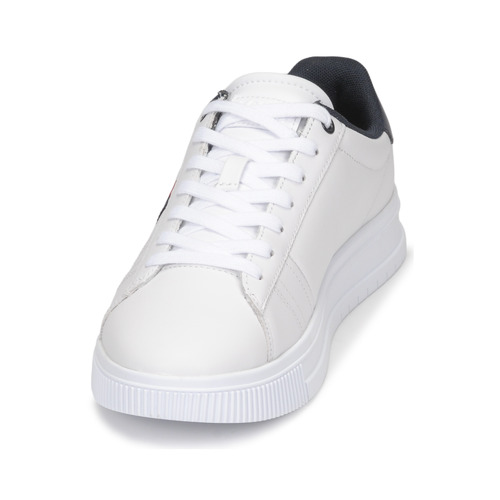 Tommy Hilfiger - SUPERCUP LEATHER - Blanc / Marine / Rouge