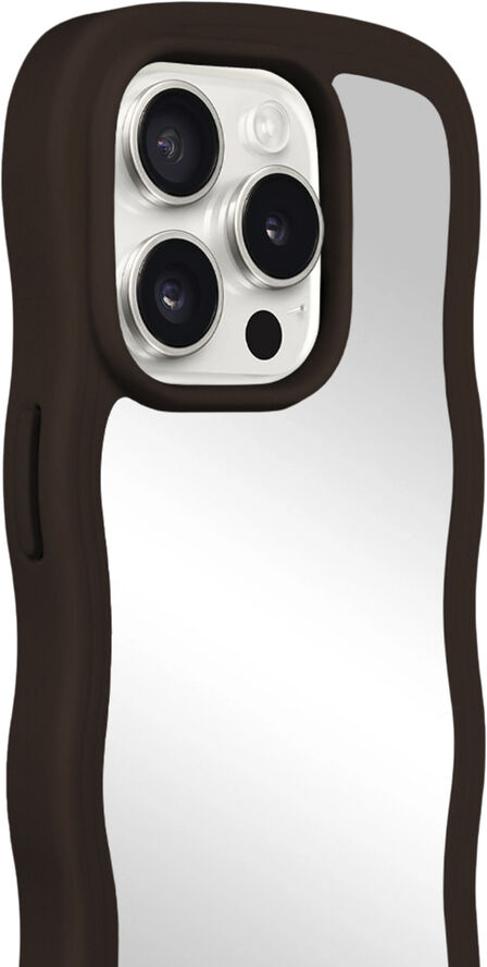 HoldIt Wavy Case iPhone 15 Pro Max Mørkebrun