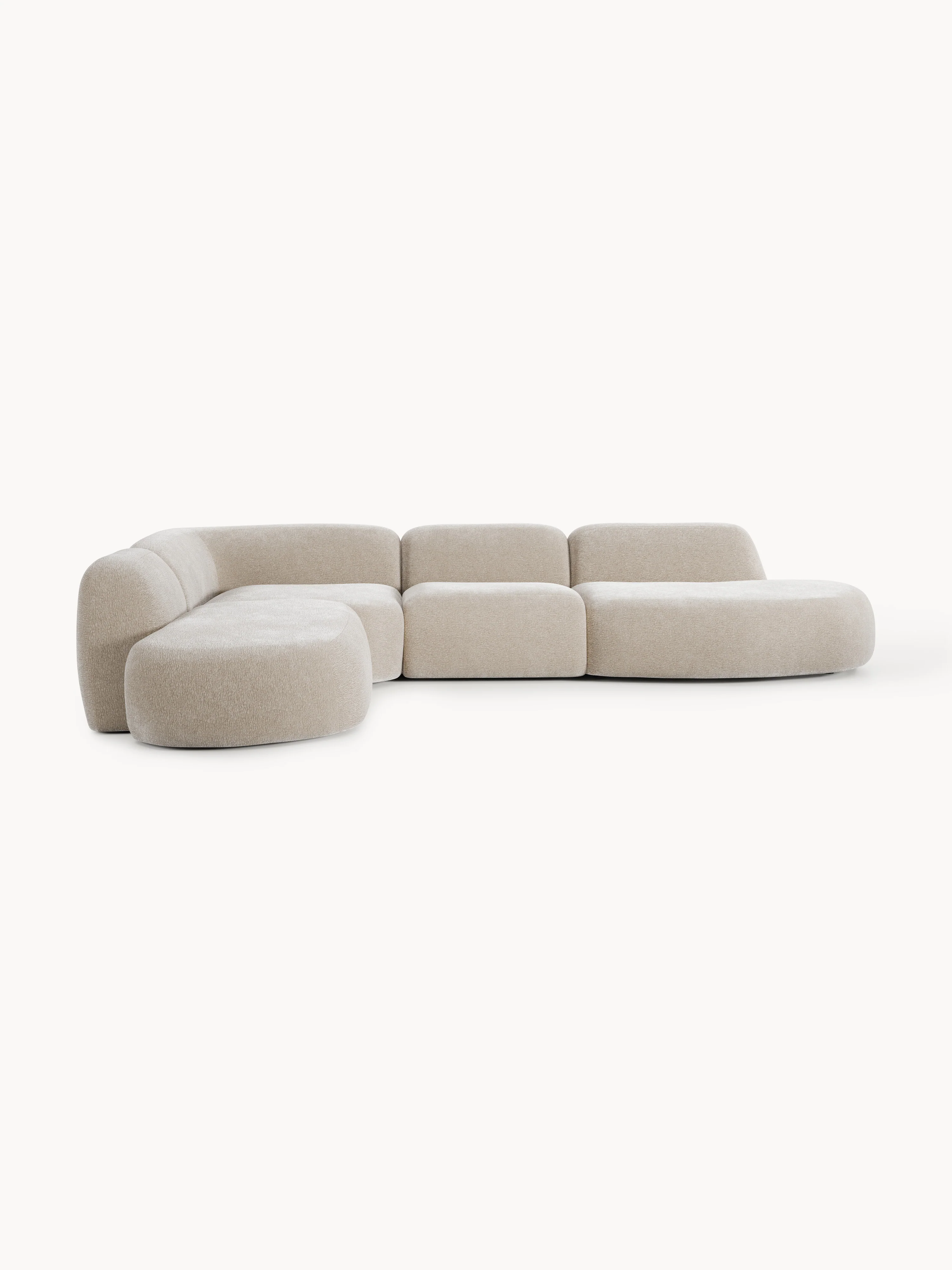 XL modulaire hoekbank Wolke met chaise longue