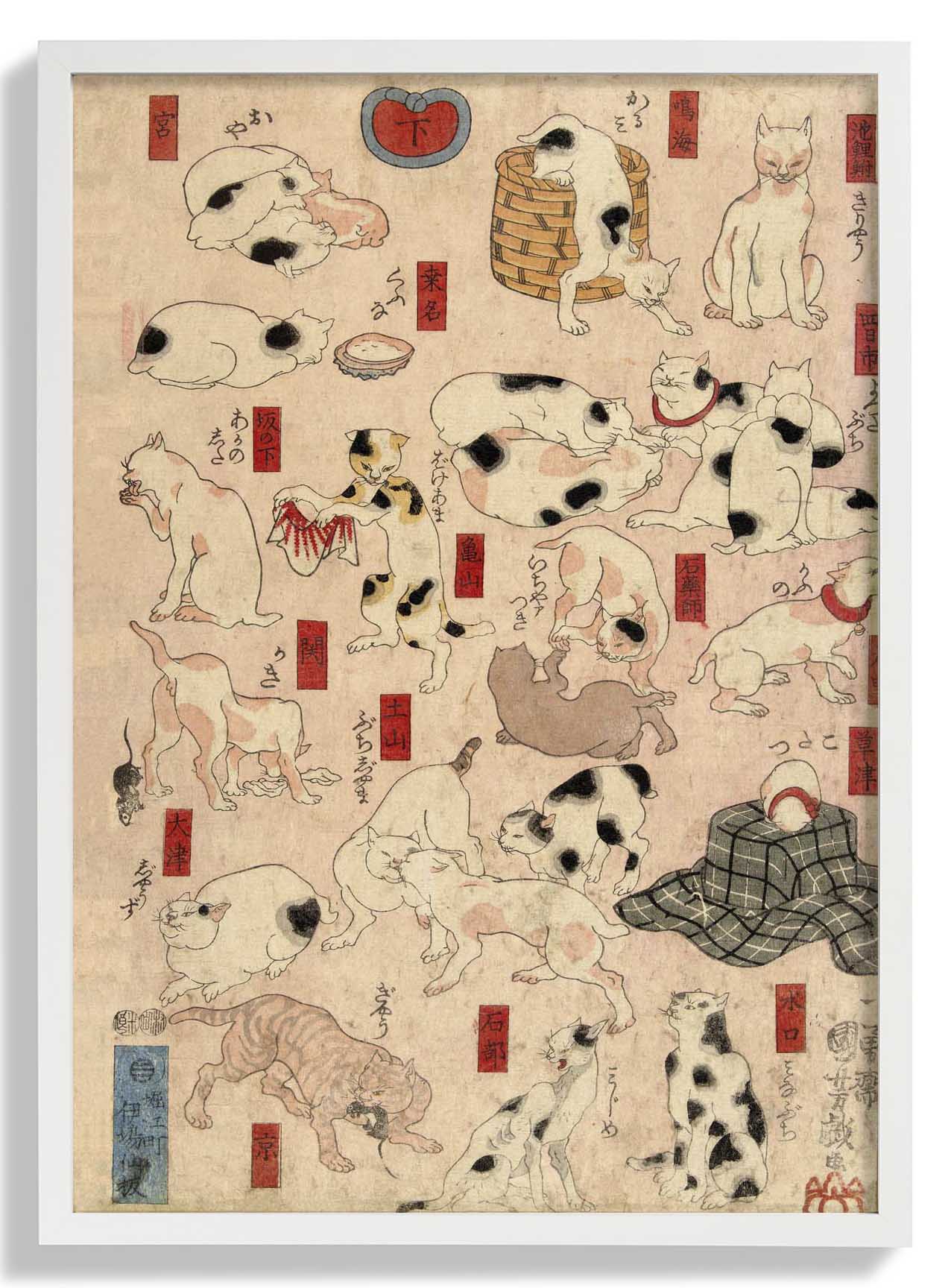 Die Katzen von Tokaido von Kuniyoshi