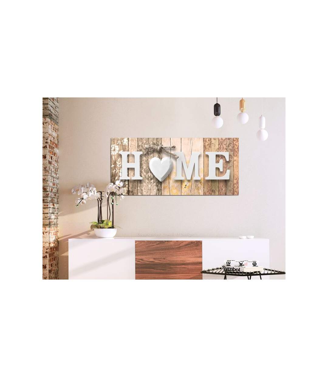 Paris Prix - Tableau Imprimé smell Of Home Beige Wide 45x100cm