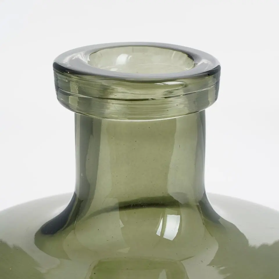 Mica Decorations Regal Glazen Fles - H21,5 x Ø20 cm - Groen