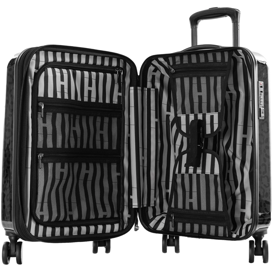 Heys Black Leopard - 4-Rollen-Kabinentrolley S 53 cm erw. black leopard