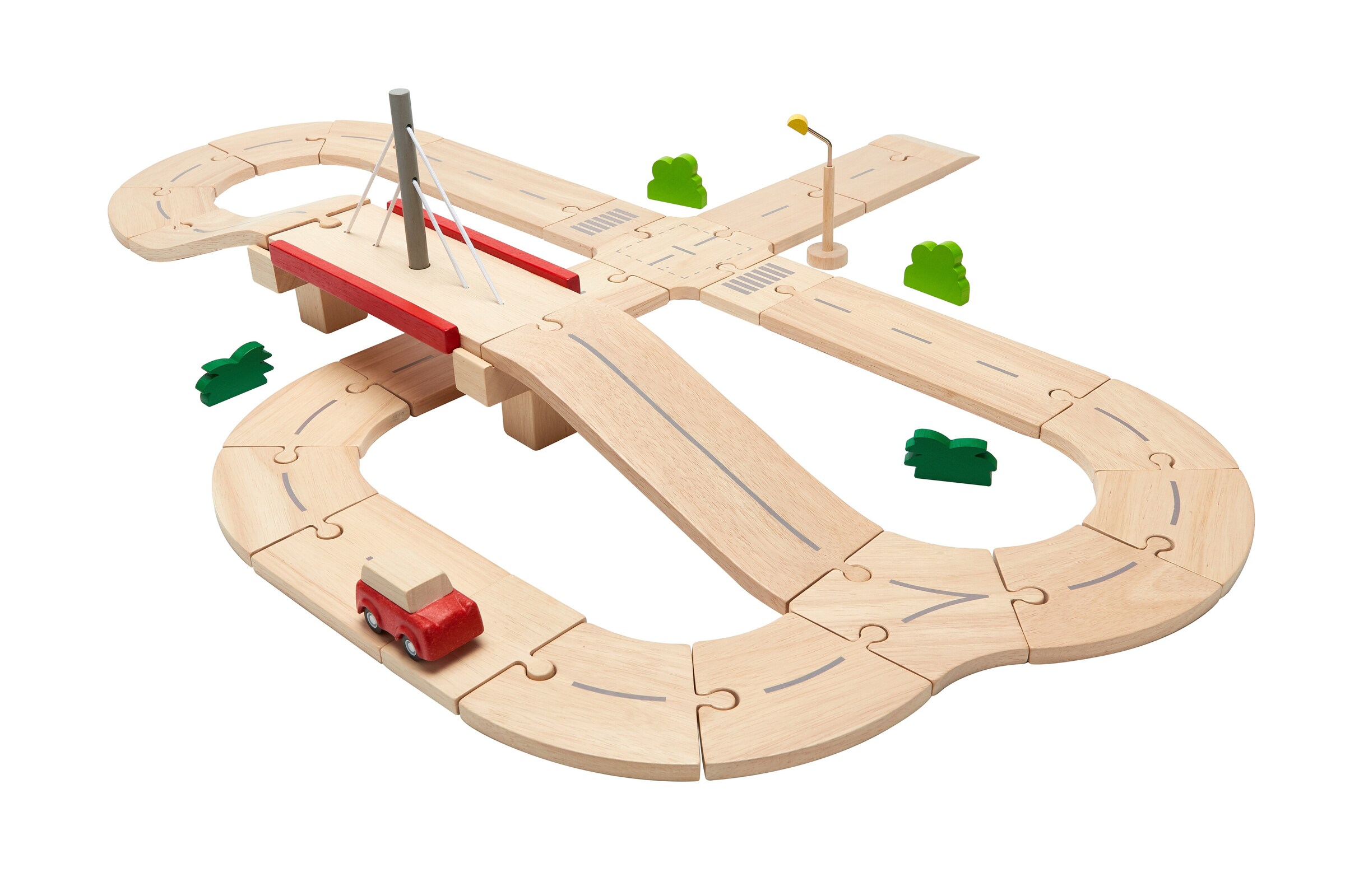 PlanToys Straßensystem Holz