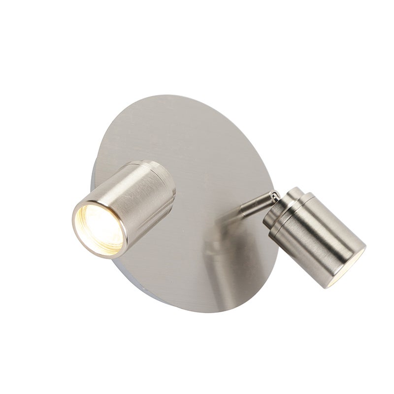Moderne badkamerspot staal 2-lamps IP44 - Ducha