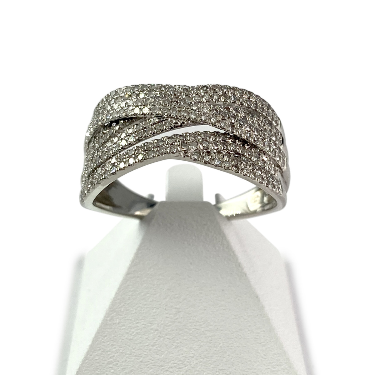 Bague d'occasion Or 750 blanc Diamants blancs