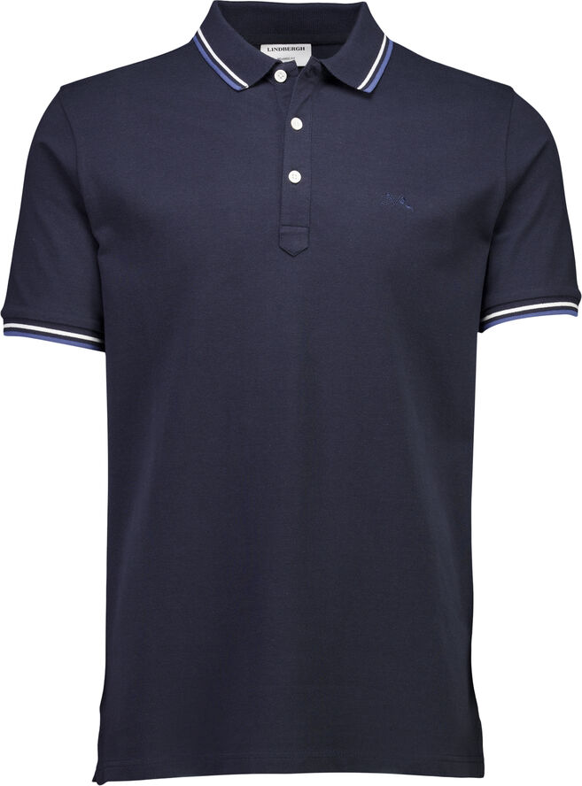 Lindbergh Polo shirt w. contrast piping Blå