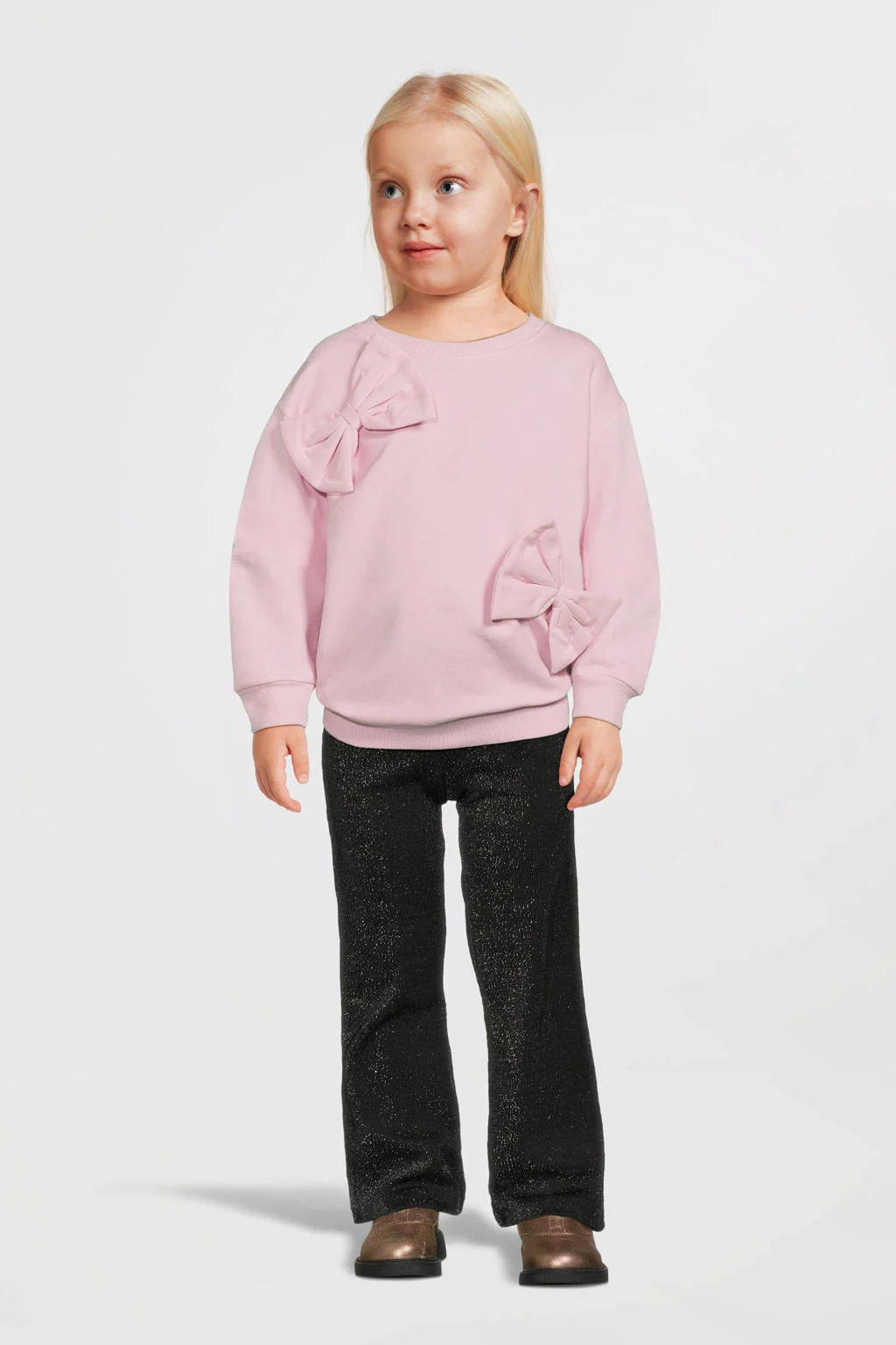 NAME IT bootcut glitterbroek NMFROISIN zwart