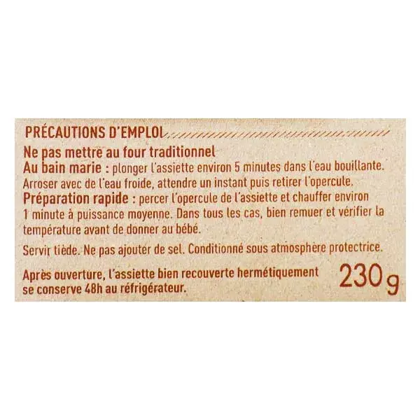 Almoço Babybio Navarin de Legumes Pequenos com Cordeiro +12m Orgânico 230g