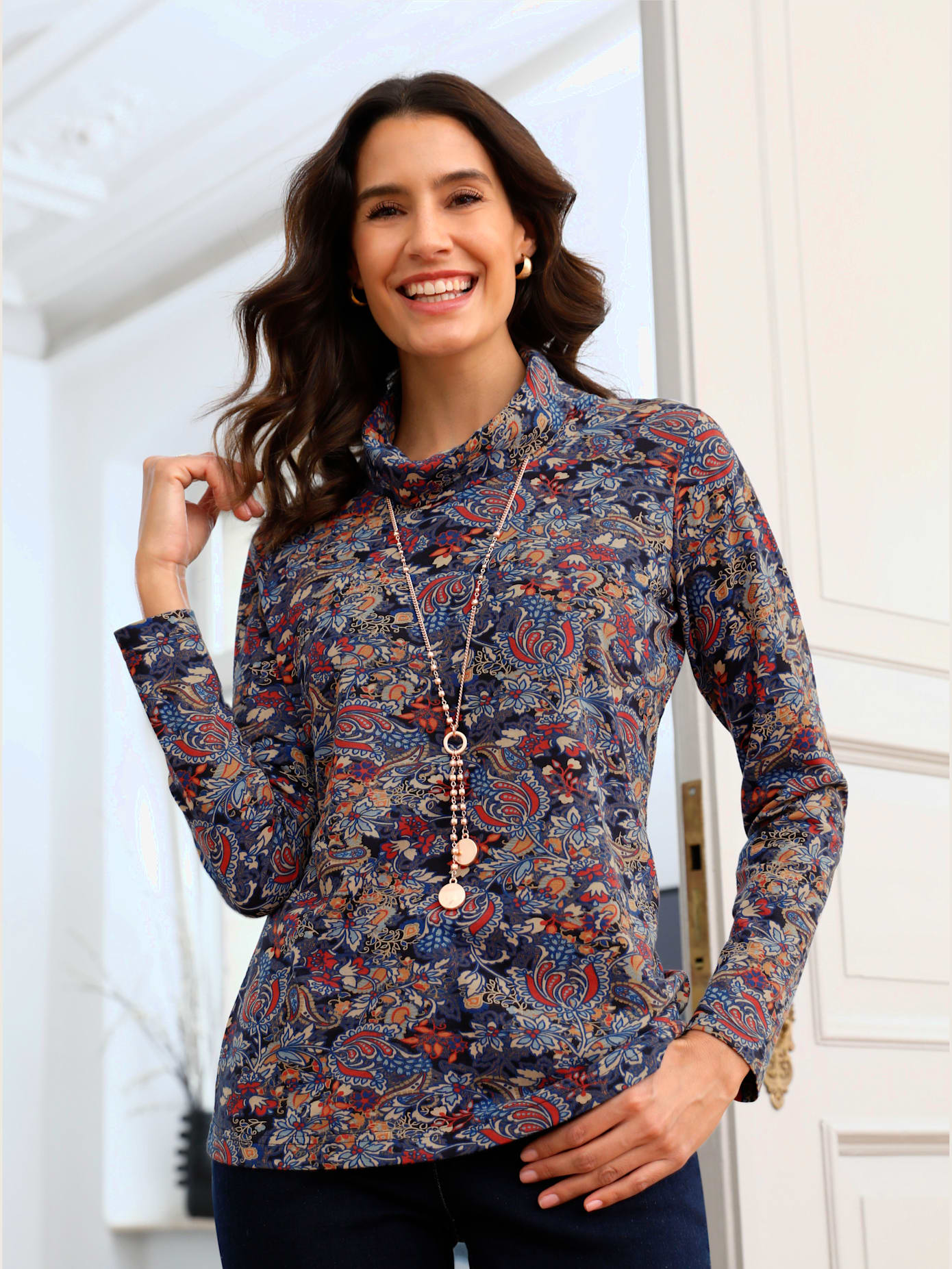 T-shirt à col roulé 50% coton