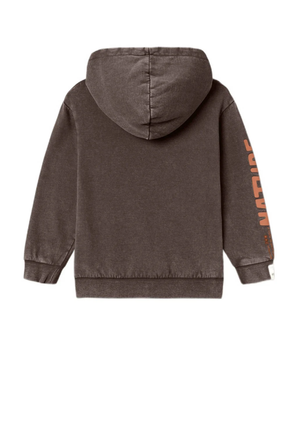 NAME IT hoodie NKMOSIVAS met tekst donkerbruin