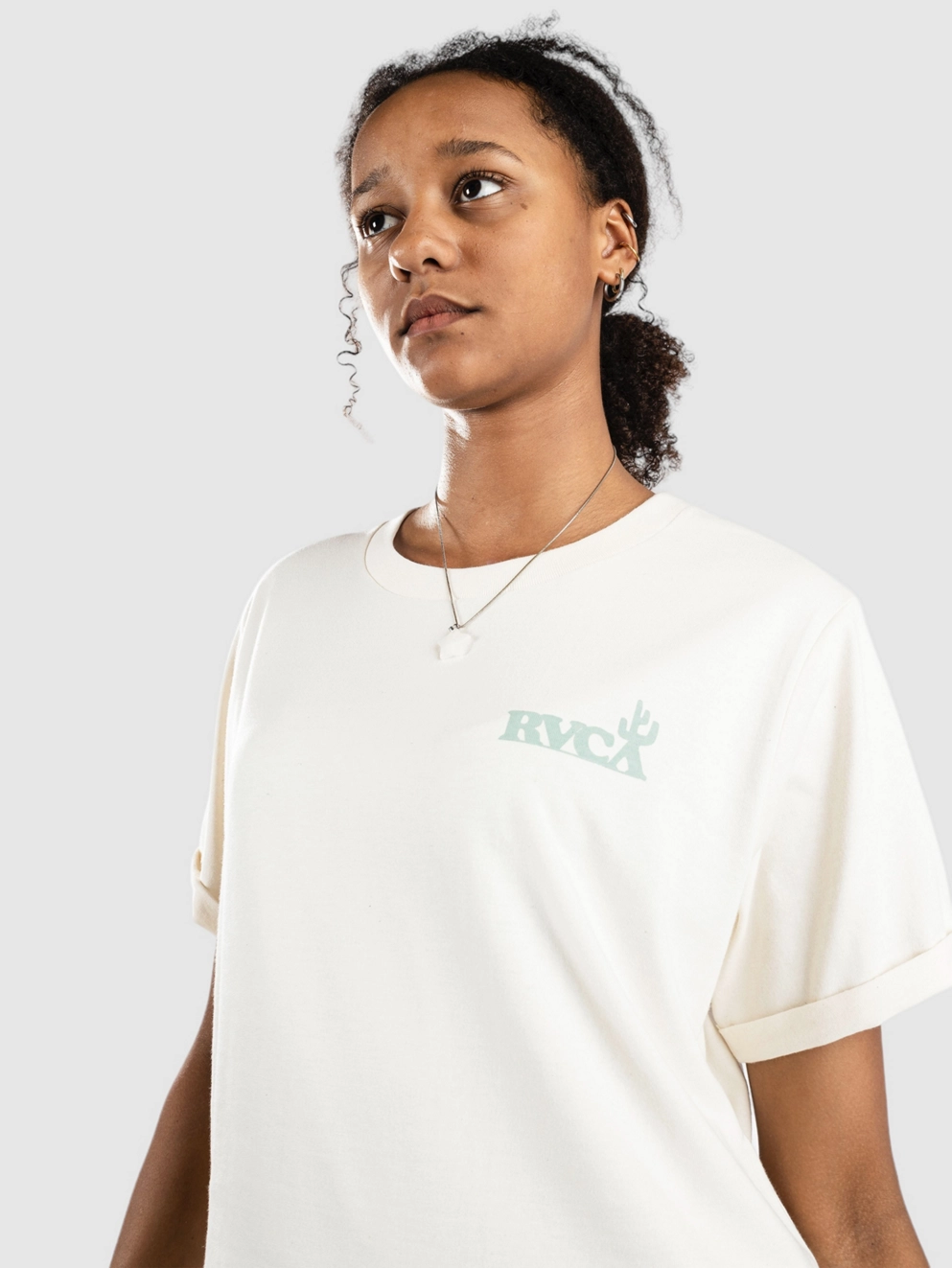 RVCA Out Back Cuffed T-Shirt unbleached