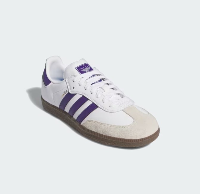 Adidas Skateboarding Samba ADV Cloud White Purple Gold Metallic 7 US / 40 EU
