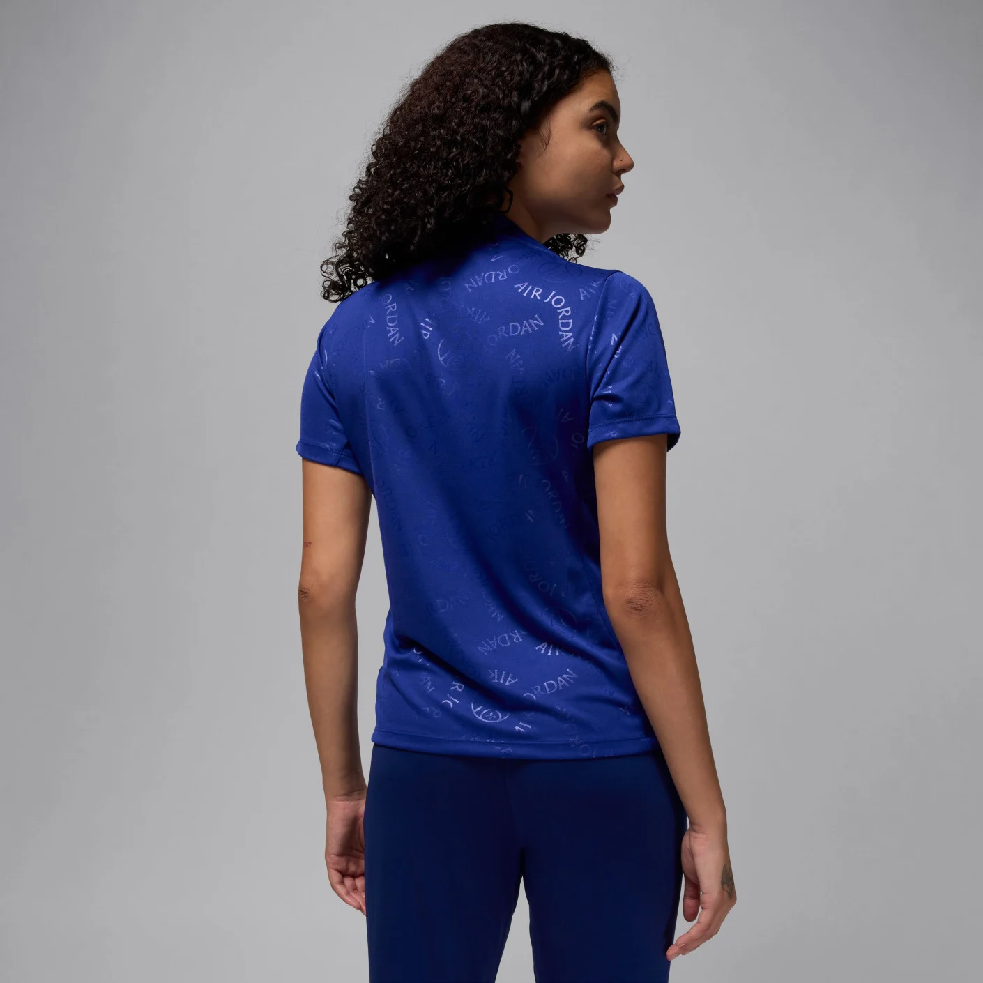 Nike Paris Saint-Germain x Jordan Pre-Match Trainingsshirt 2024-2025 Dames Blauw Wit