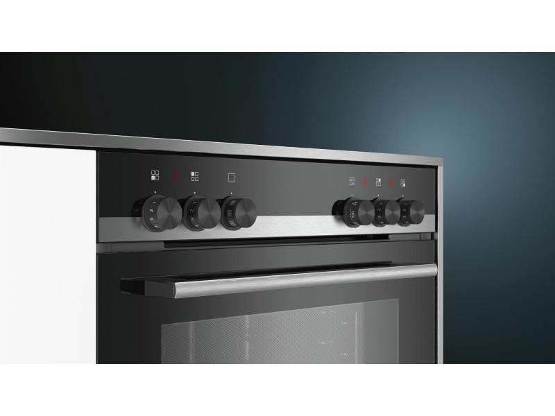 Siemens Einbauherd HE510ABR0C EU 60, Schwarz/Silber Backofen