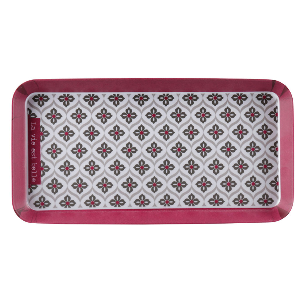 Plateau BATIK mélaminé 30x15cm