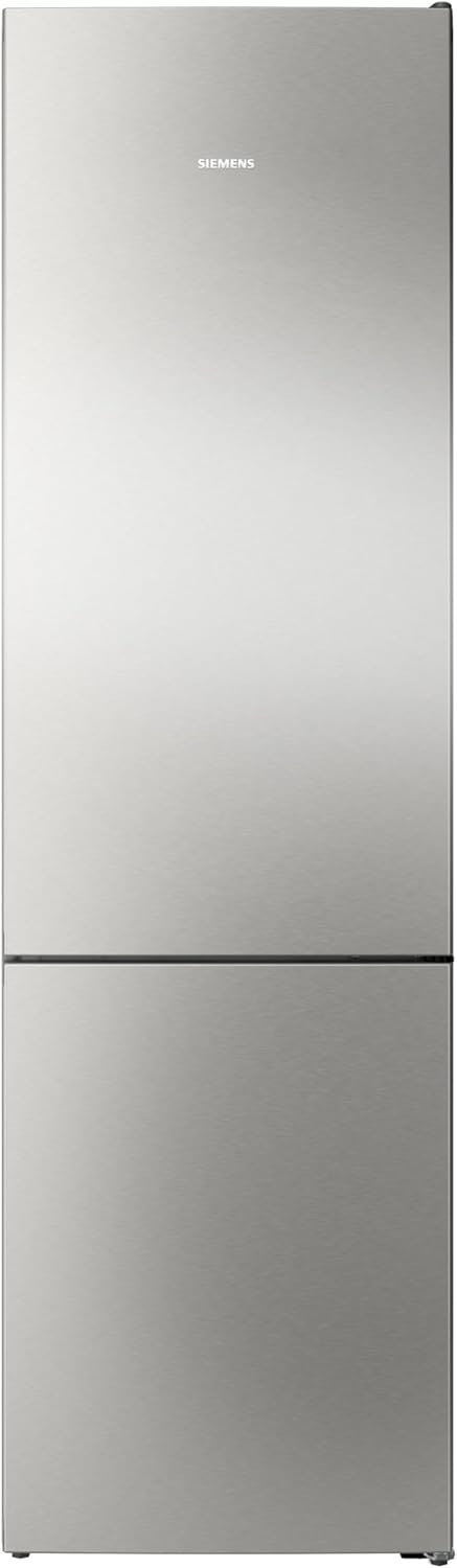 SIEMENS KG39N2IAG iQ300 Freistehende Kühl-Gefrier-Kombination, Gefrierbereich unten, 363 l, Total noFrost, hyperFresh, extrem leise, LED Beleuchtung, 203 x 60 cm, Gebürsteter Stahl AntiFingerprint
